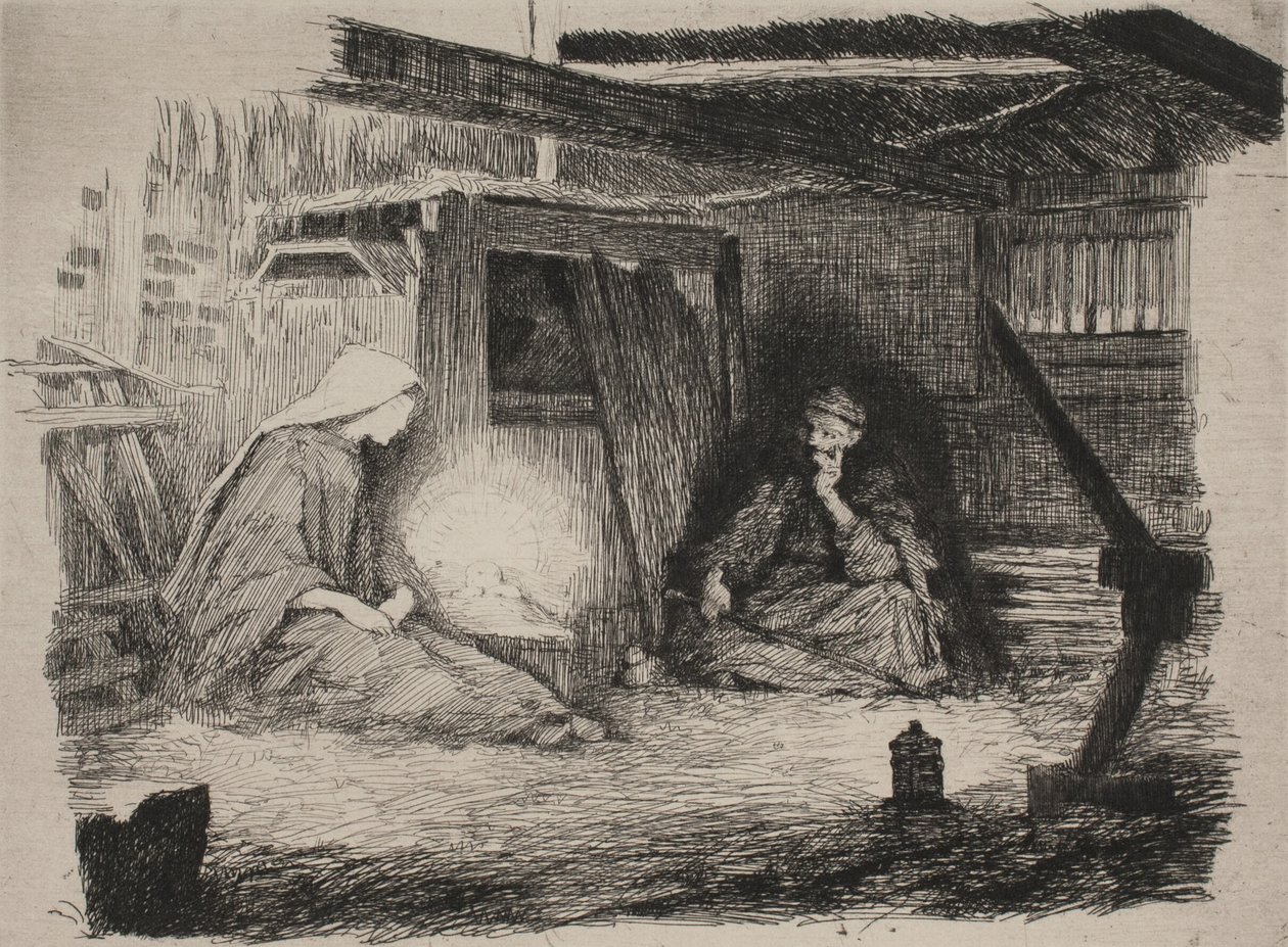 Mary, Christ Child, and Joseph on Christmas Morning by Frans Schwartz