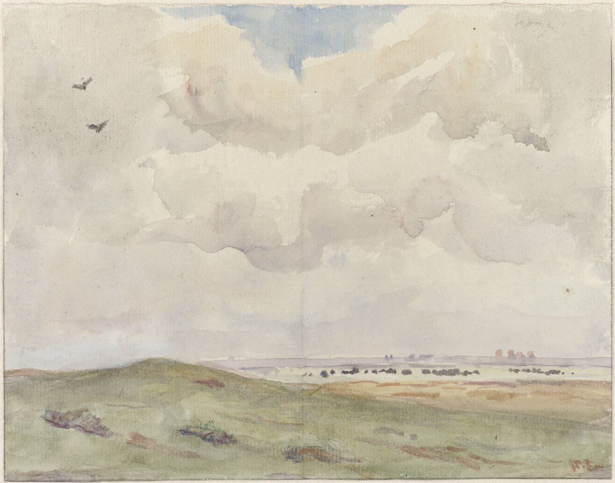Dune Landscape with Herd by Frans Alexander Evert Lodewijk Smissaert