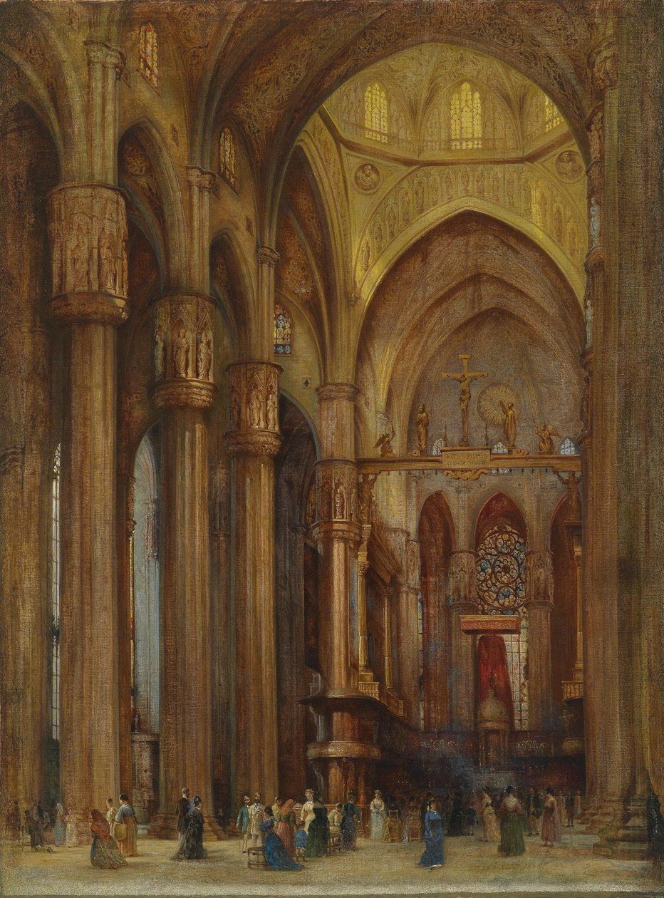 View Inside Milan Cathedral with the Altare Privilegata, with the High Altar by Pellegrino Tibaldi in the Background by Franz Alt