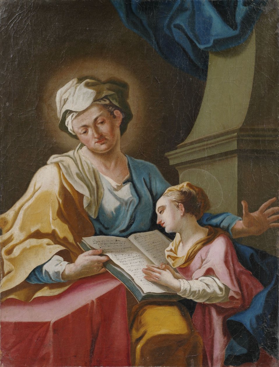 Anna Teaches Mary to Read by Franz Joseph Spiegler