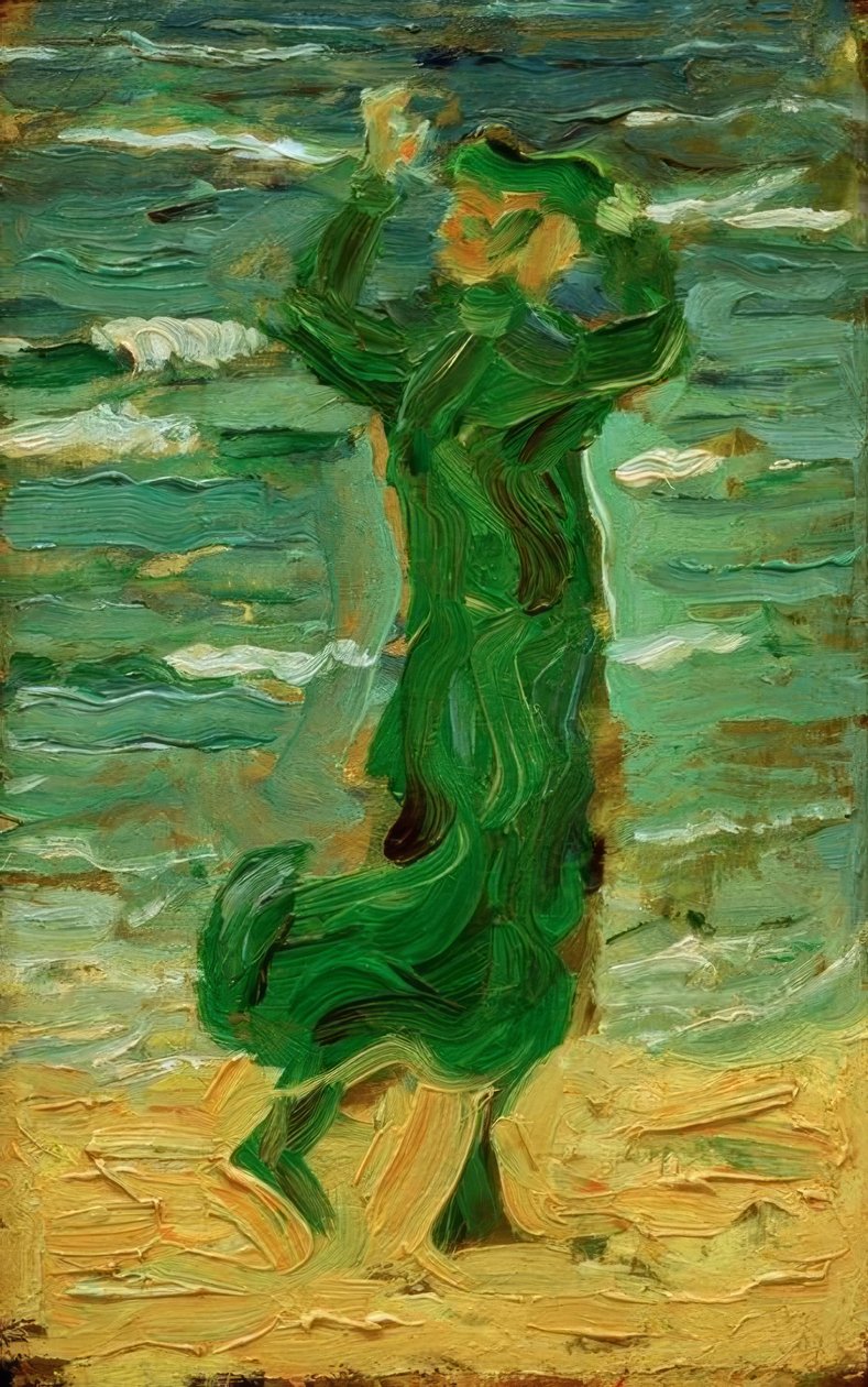 Woman in the Wind by the Sea by Franz Marc