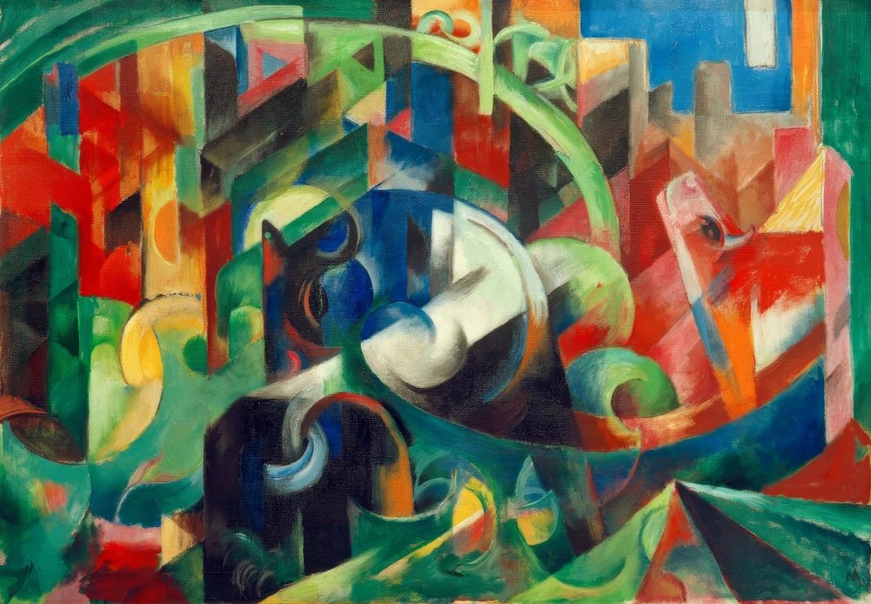Cattle (Painting with Cattle I) by Franz Marc