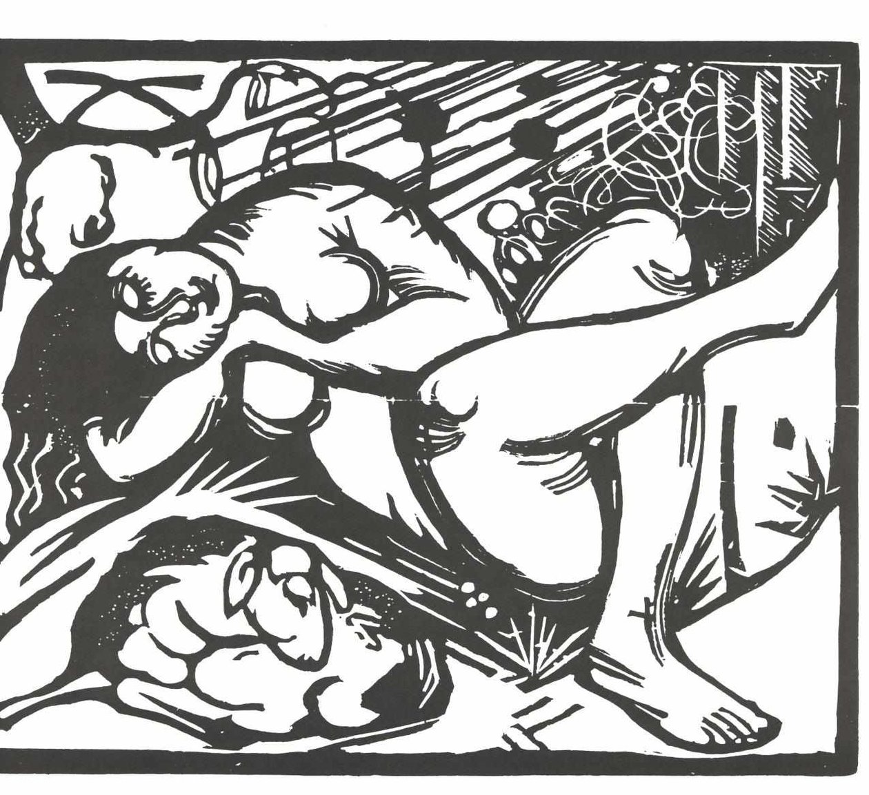 Sleeping Shepherdess by Franz Marc
