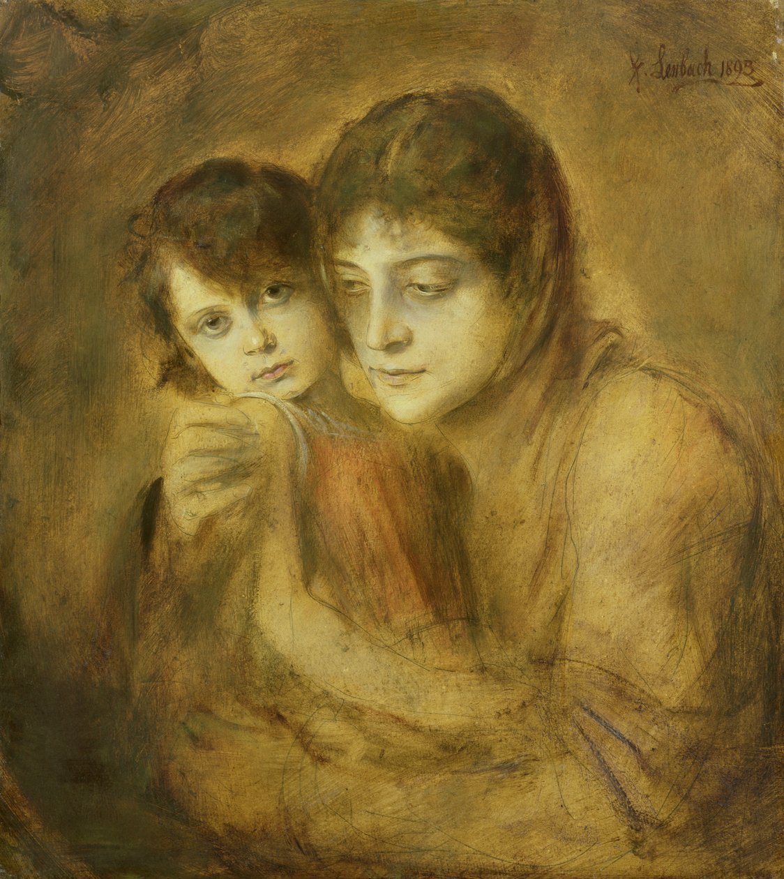 Mother and Child, 1893 by Franz Seraph von Lenbach