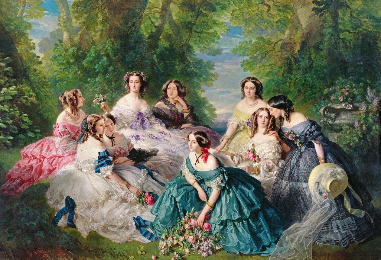 Empress Eugenie Surrounded by her Ladies-in-Waiting, 1855 by Franz Xaver Winterhalter