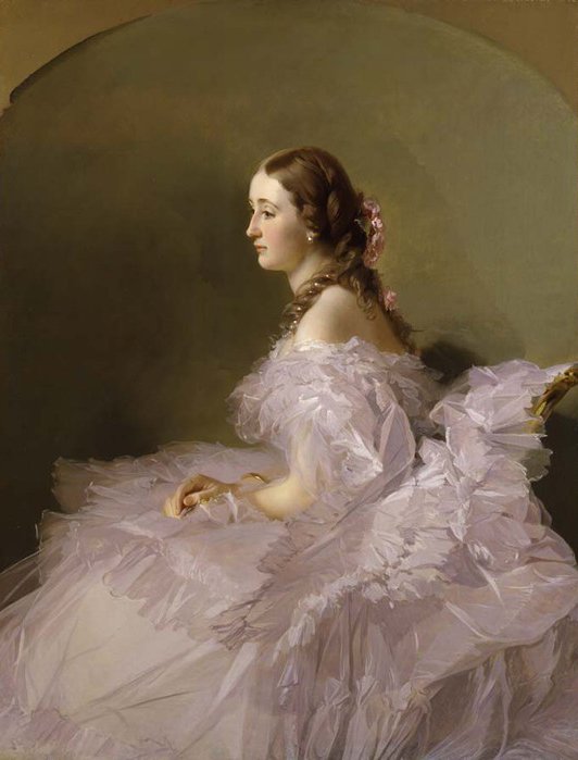 Portrait of Lydia Schbelsky Baroness Staël von Holstein by Franz Xaver Winterhalter