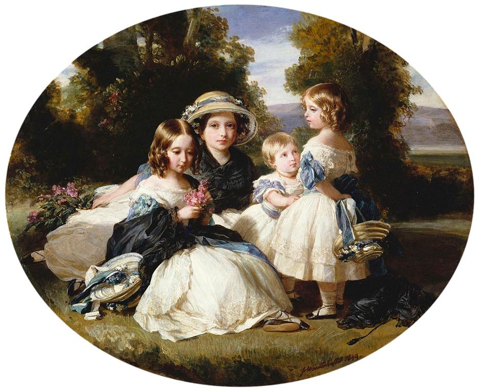 Princesses Alice, Victoria, Louise and Helena by Franz Xaver Winterhalter
