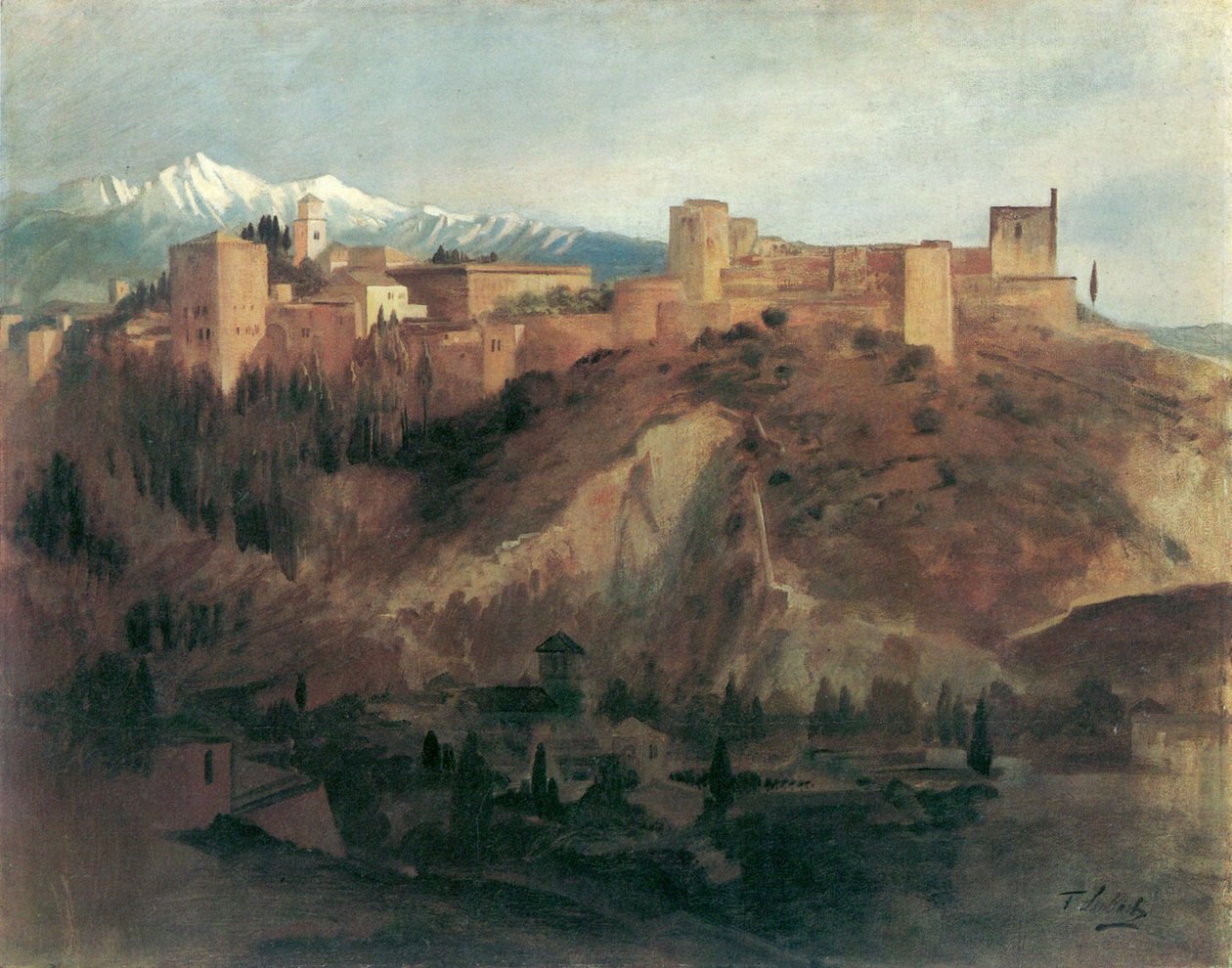 The Alhambra in Granada by Franz Seraph von Lenbach