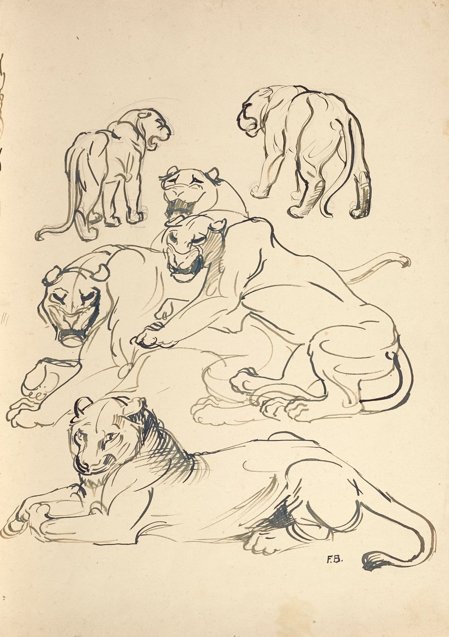 Six Pumas by Franz Barwig d. Ä.