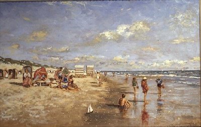 On the Beach by Franz Helfferich