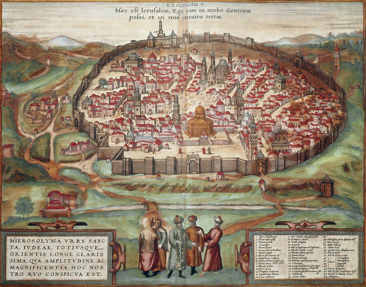 Map of Jerusalem by Franz Hogenberg