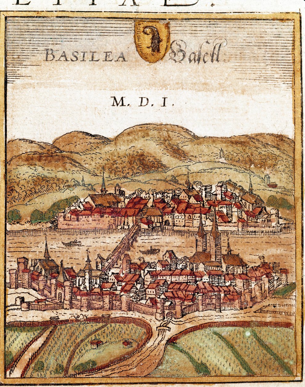 View of Basel - Switzerland (engraving) by Franz Hogenberg