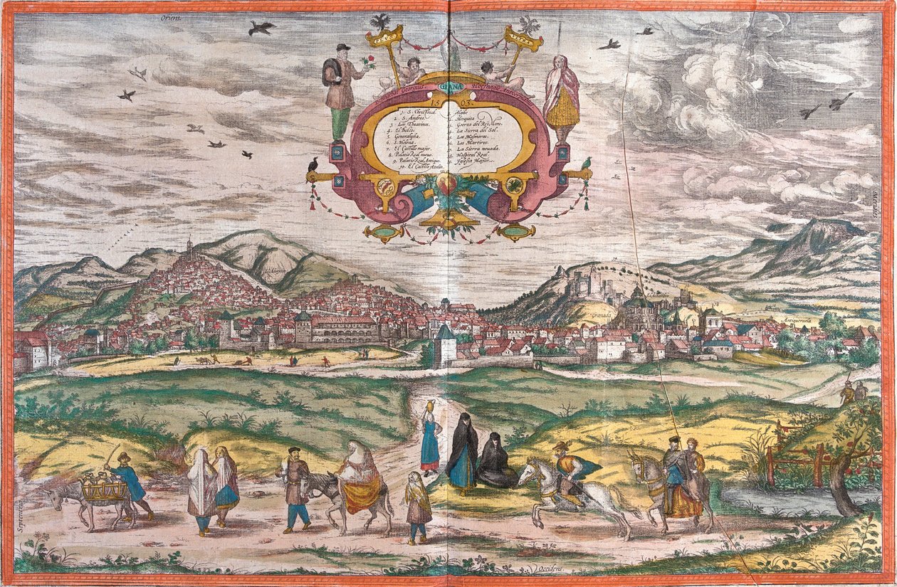 View of Granada, Spain by Franz Hogenberg
