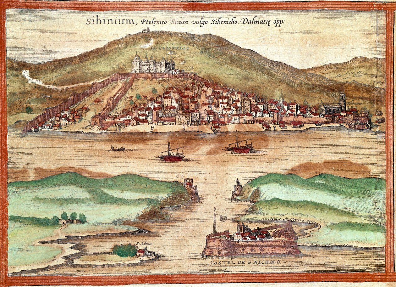 View of Sibenik by Franz Hogenberg