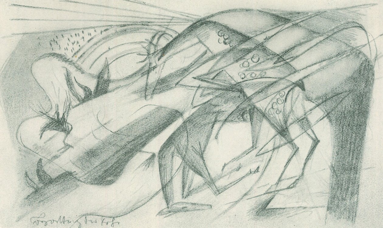 Mating of the Deer by Franz Marc