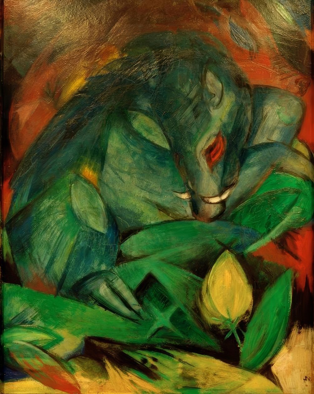 Boar and Sow (Wild Boars) by Franz Marc