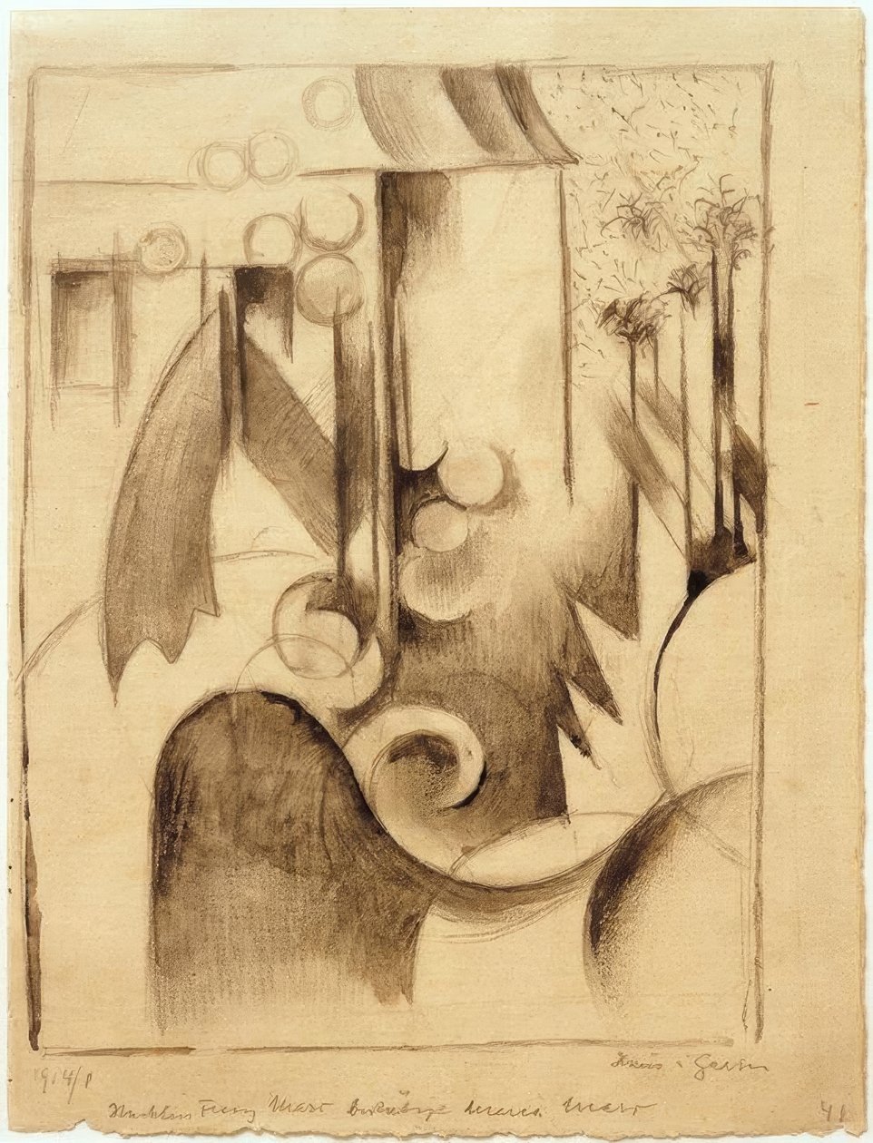House in the Garden by Franz Marc