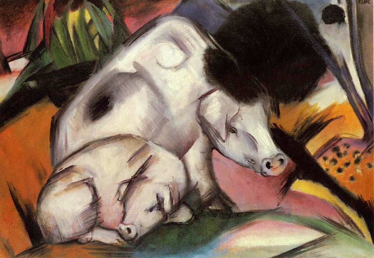 Pigs by Franz Marc