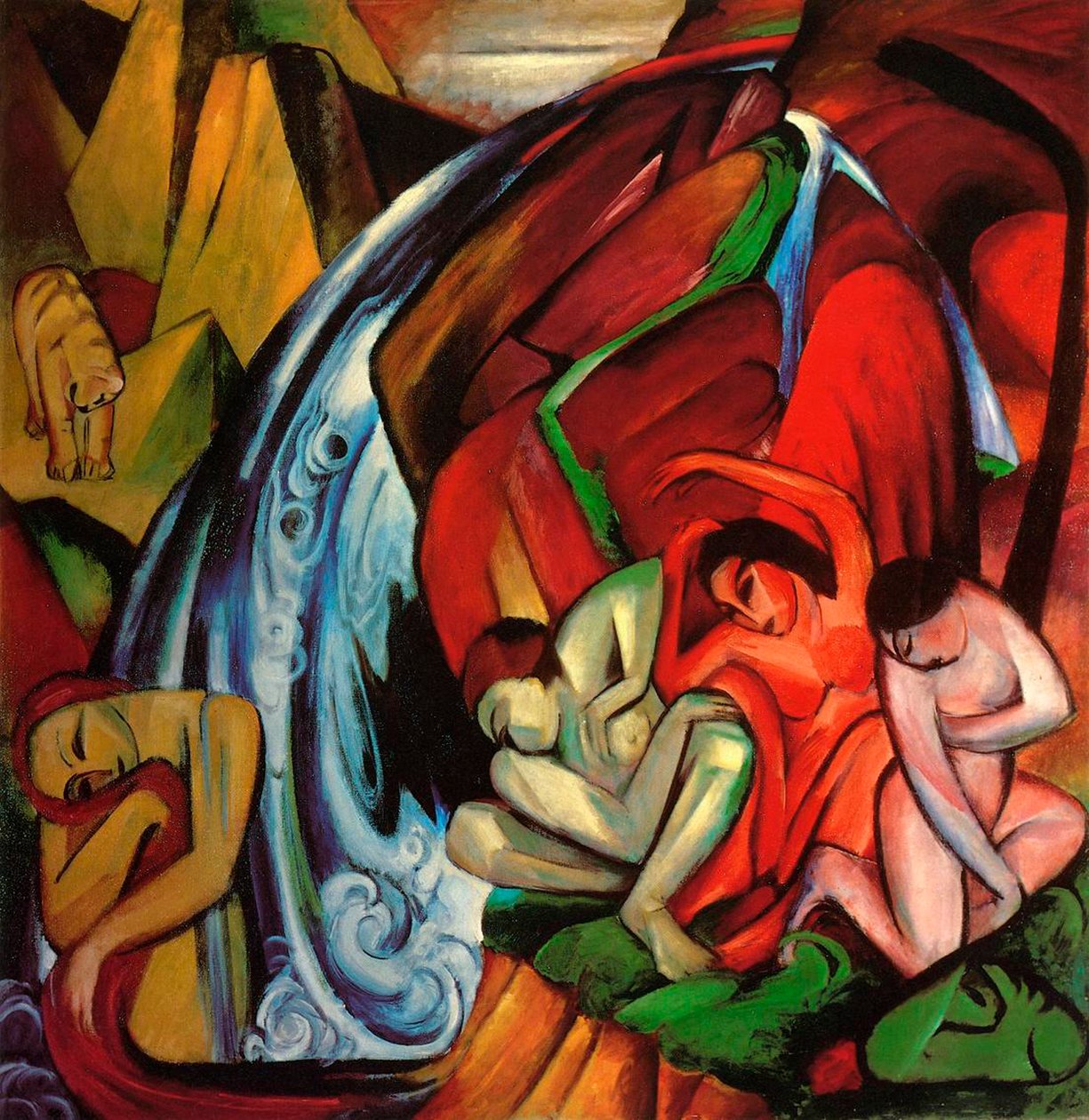 The Waterfall by Franz Marc