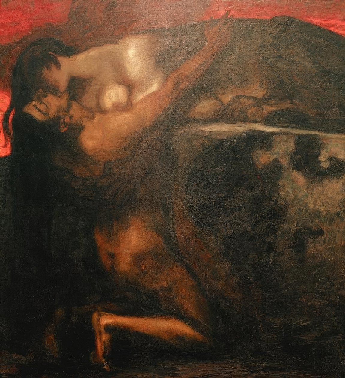 The Kiss of the Sphinx by Franz von Stuck