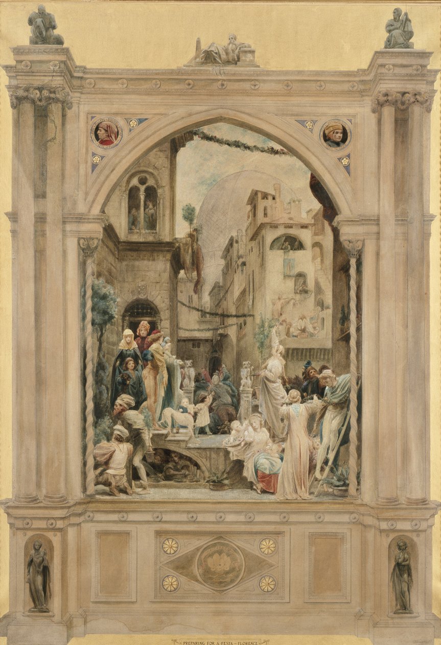 Preparing for a Festa, 1851 by Frederic Leighton