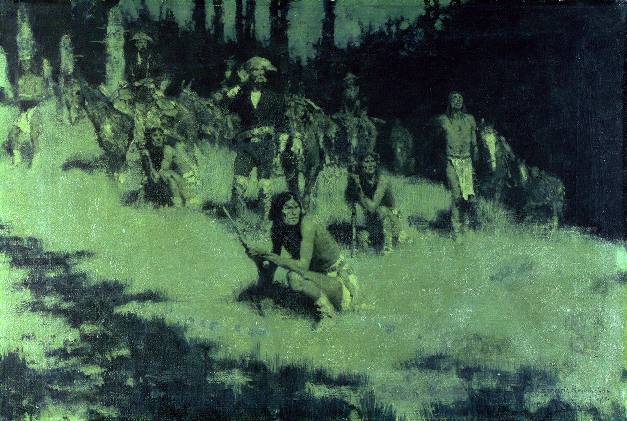 Apache Scouts Listening by Frederic Remington