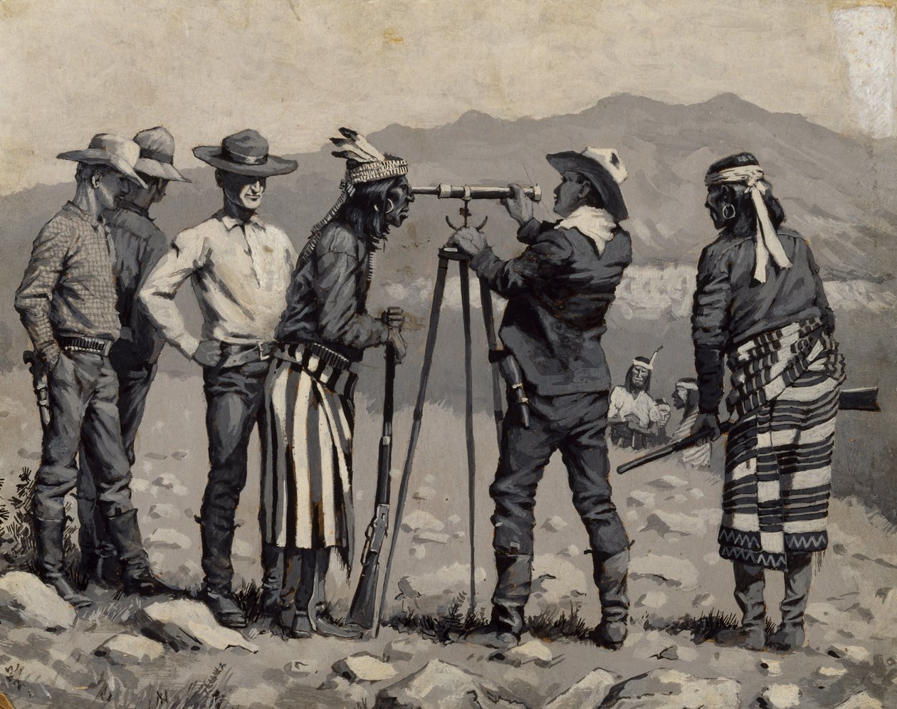 Looking Through the Telescope by Frederic Remington