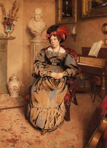 Portrait of a Seated Lady by Frederic Cruikshank
