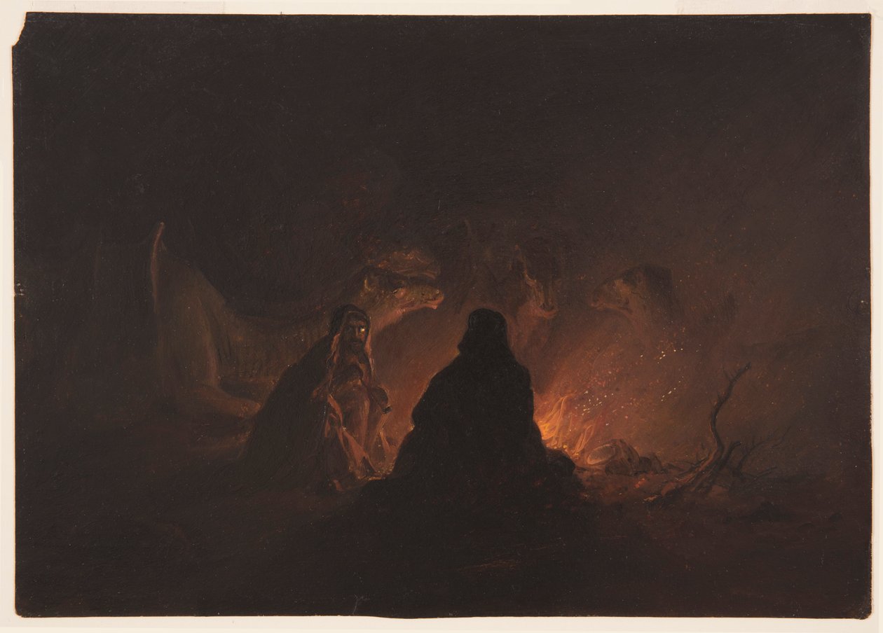 Bedouins in Camp at Night by Frederic Edwin Church