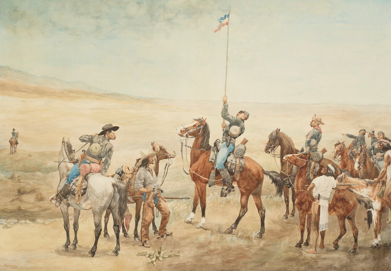 Signaling the Main Command by Frederic Remington