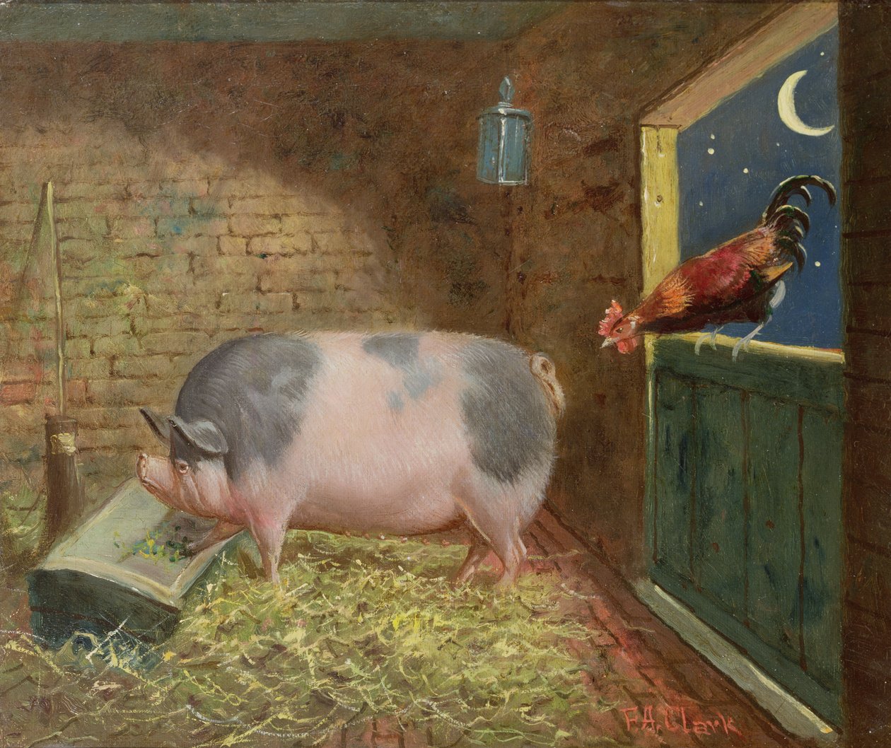 The Moonlit Barn by Frederick Albert Clark