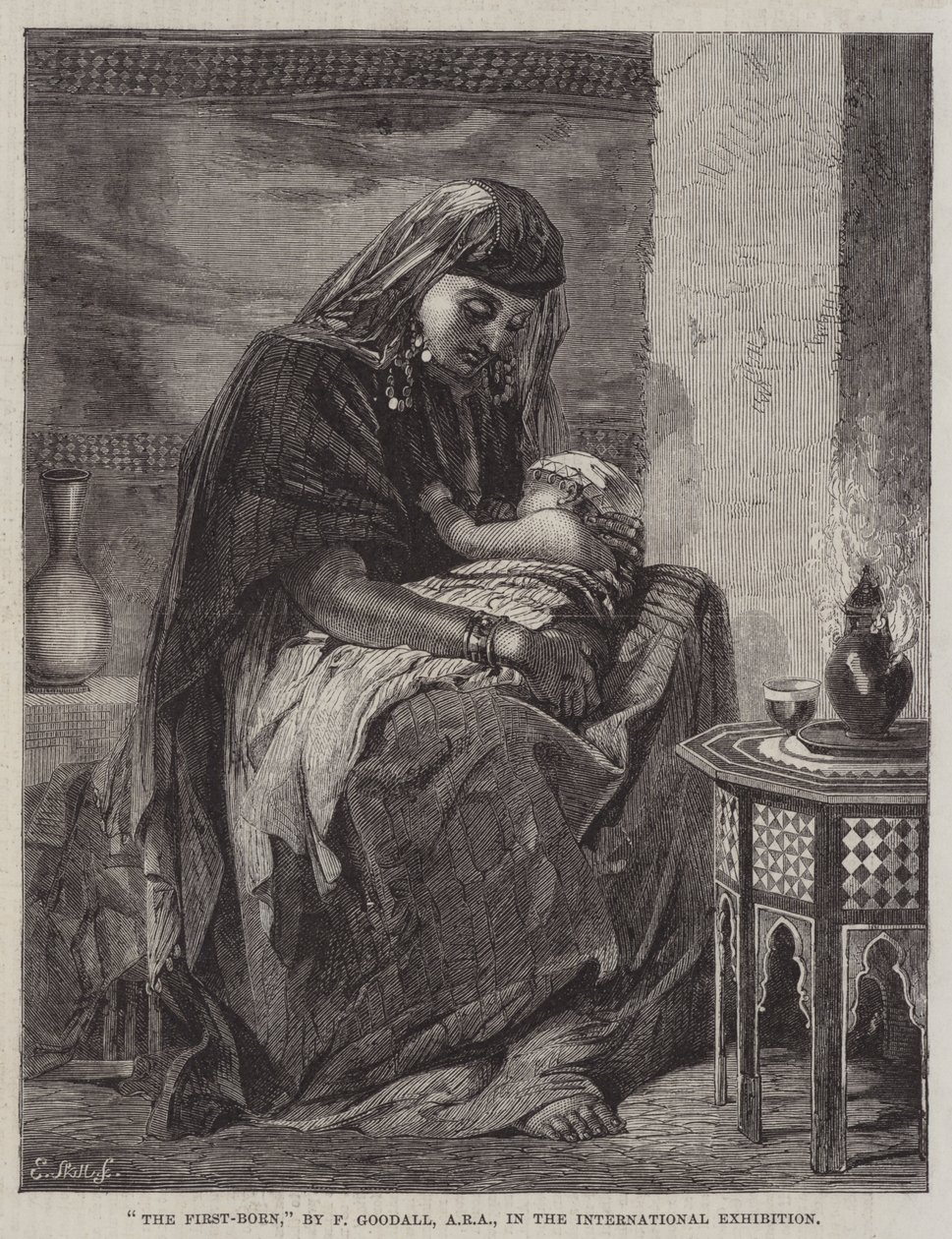 The First-Born, in the International Exhibition by Frederick Goodall