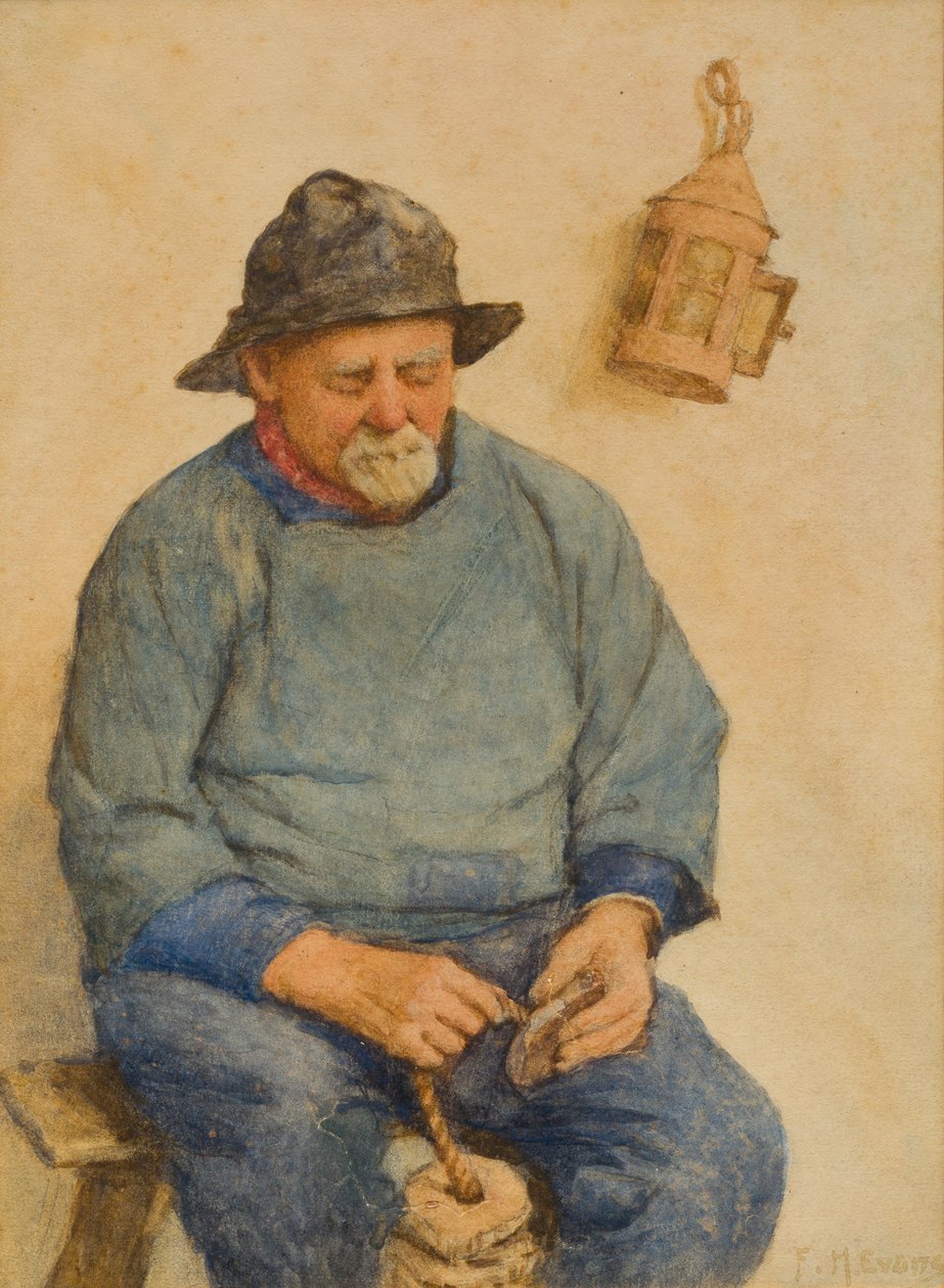 Fisherman with Corks by Frederick James McNamara Evans