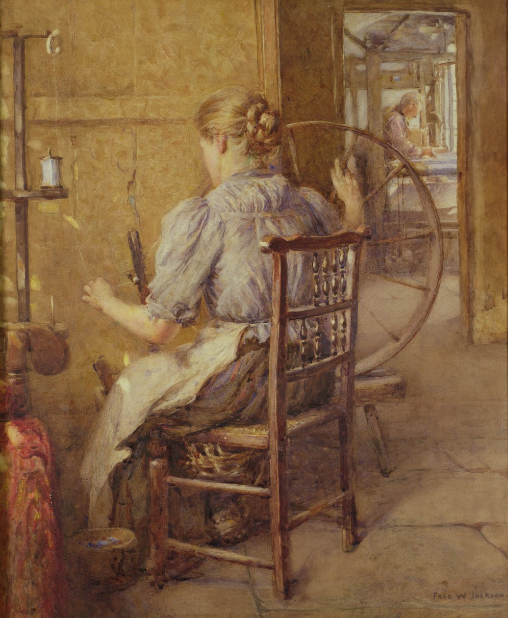 The Spinning Wheel by Frederick William Jackson