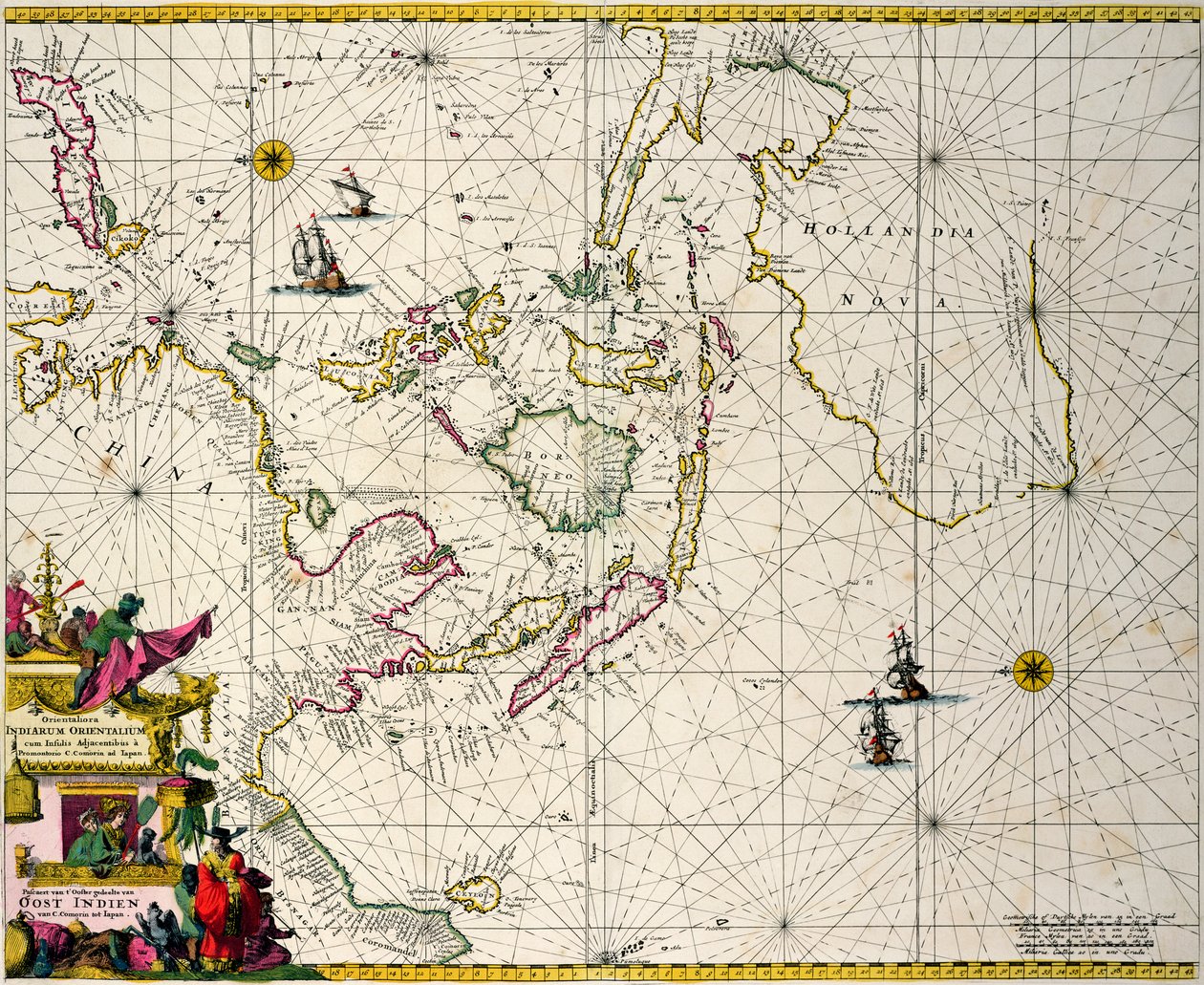 East Indies: Sea and coastal chart extending from Southern India to Japan by the way of the East Indian archipelago by Frederick de Wit