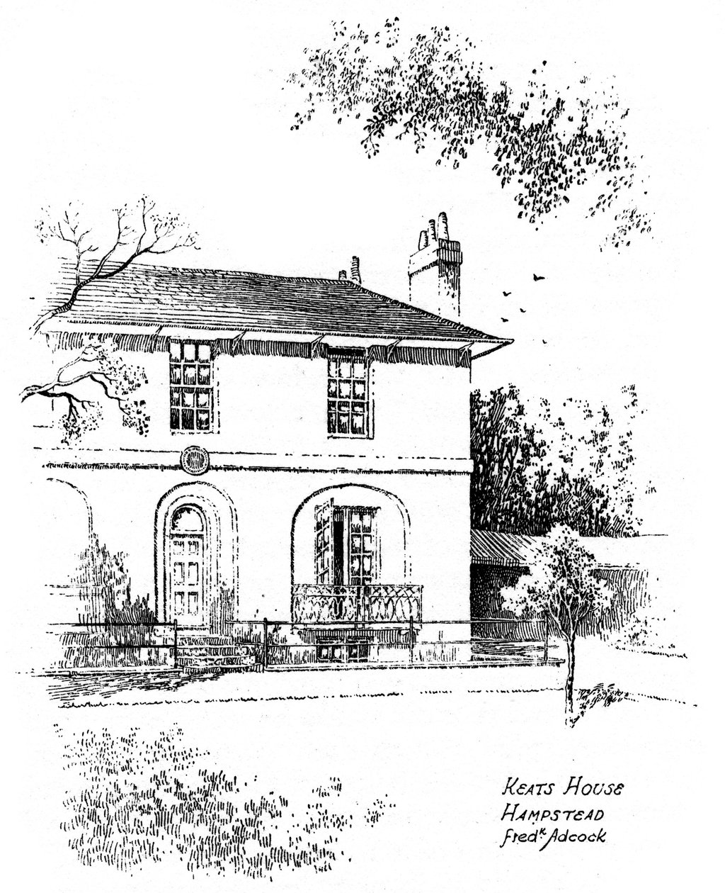 Keats House, Hampstead, London by Frederick Adcock