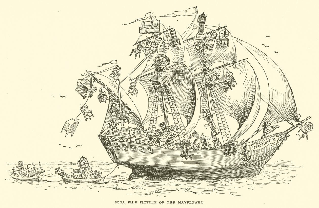 Bona fide picture of the Mayflower by Frederick Burr Opper