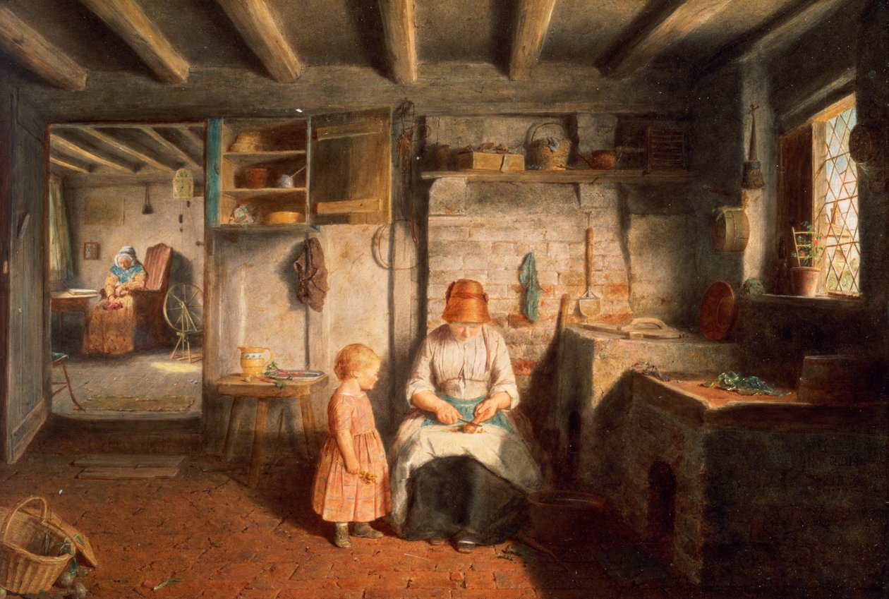 Preparing for Dinner by Frederick Daniel Hardy