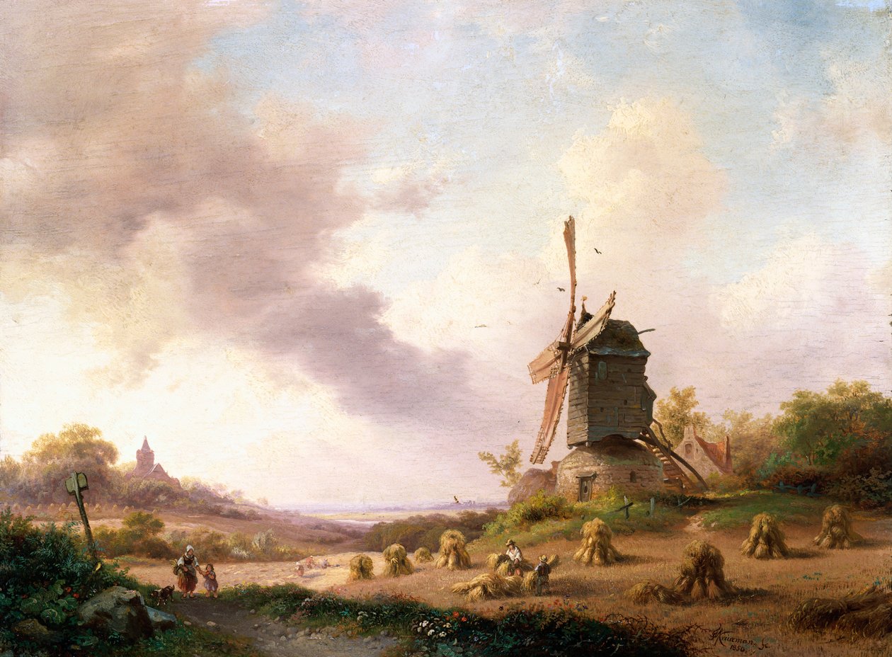 Harvesters in an Extensive Landscape by Frederick Marianus Kruseman