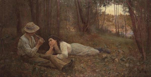 The Flute Player by Frederick McCubbin