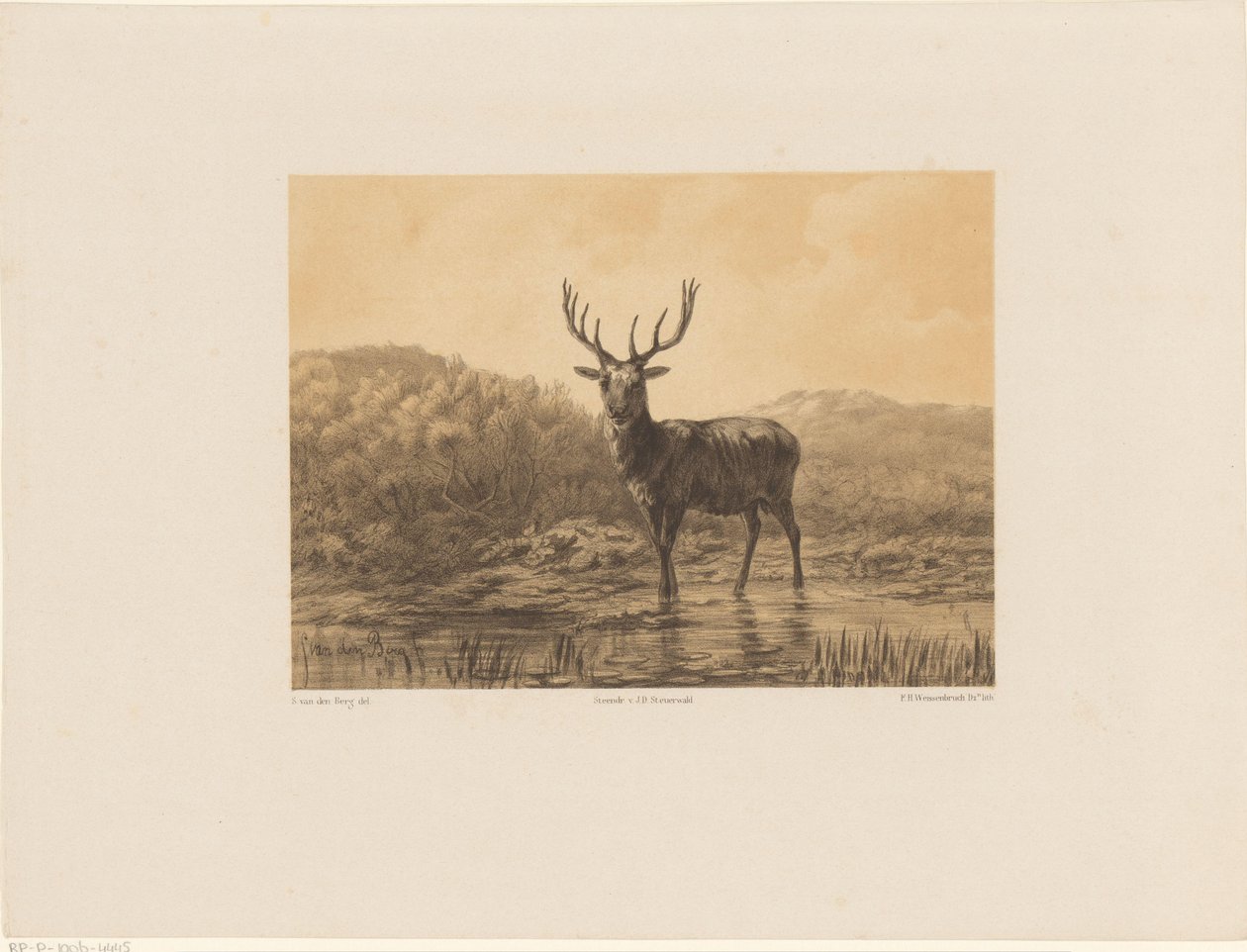 Deer in Landscape by Frederik Hendrik Weissenbruch