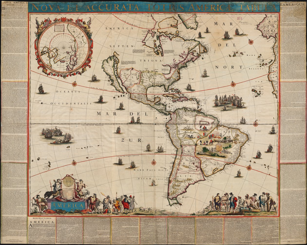 New and Accurate Map of America by Frederik de Wit