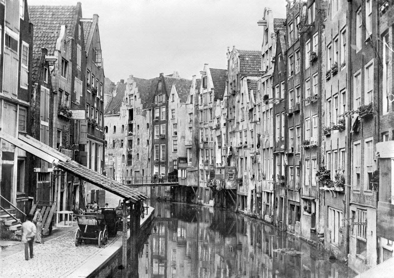 Achterburgwal, Amsterdam, early 20th century by French Photographer