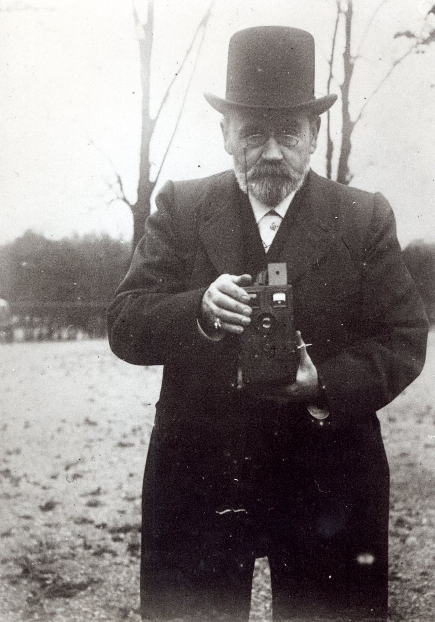 Emile Zola taking a photograph by French Photographer