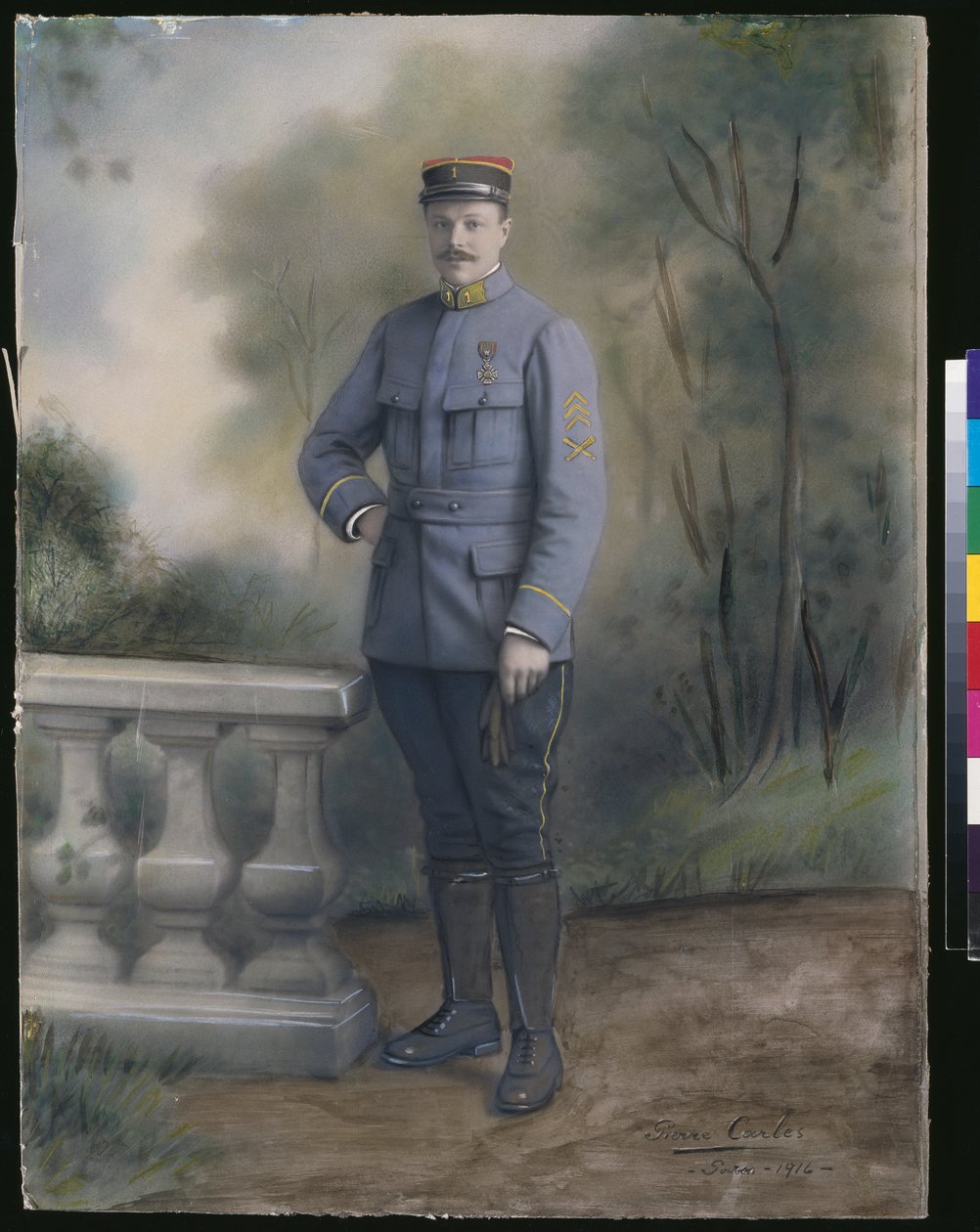 Second lieutenant of the First Infantry Regiment, 1916 by French Photographer