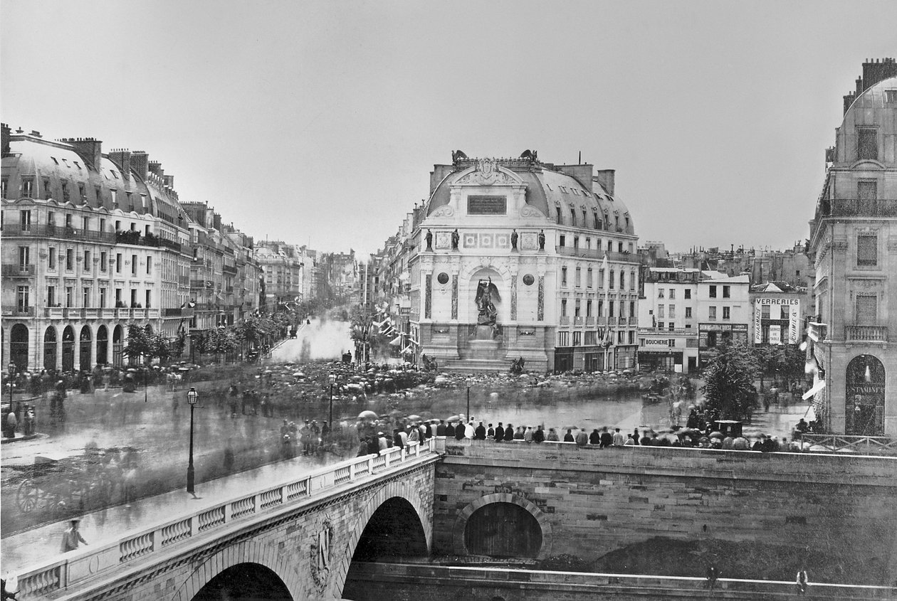 The Inauguration of the Fontaine Saint-Michel, 1860 by French Photographer