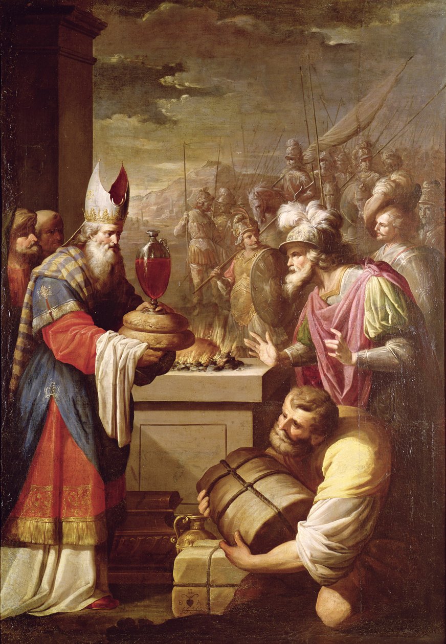 Melchizedek Offering Bread and Wine by French School