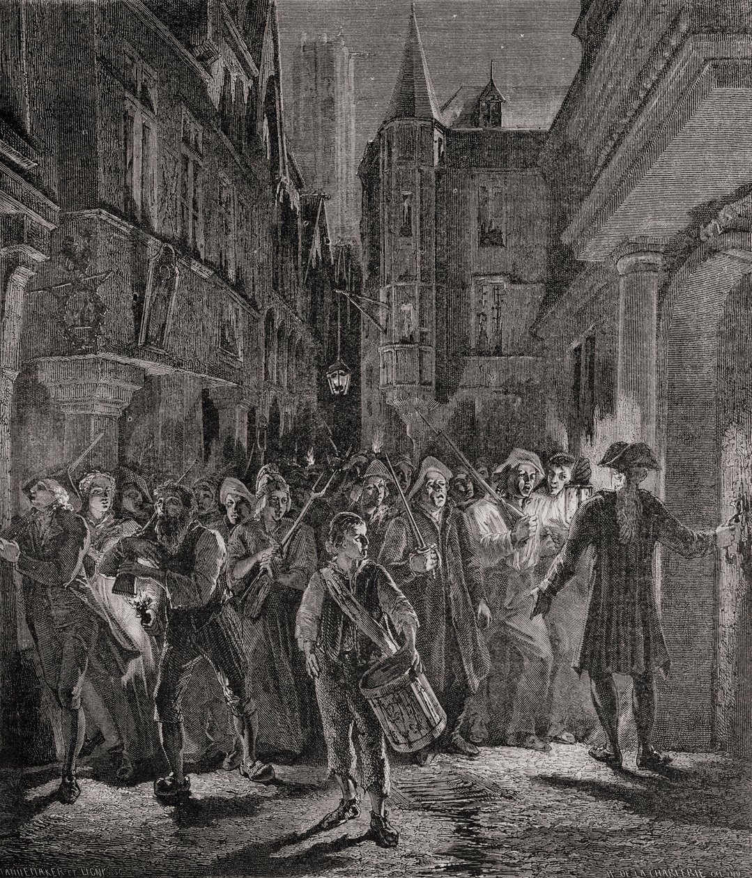 People Take to the Streets of Paris, 1789 by French School