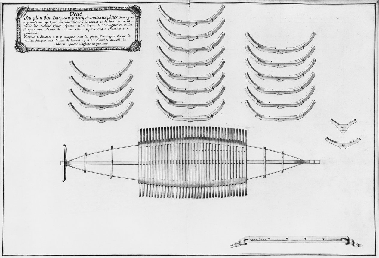 Plan of a Vessel with All Its Floor Plates, Illustration from the 