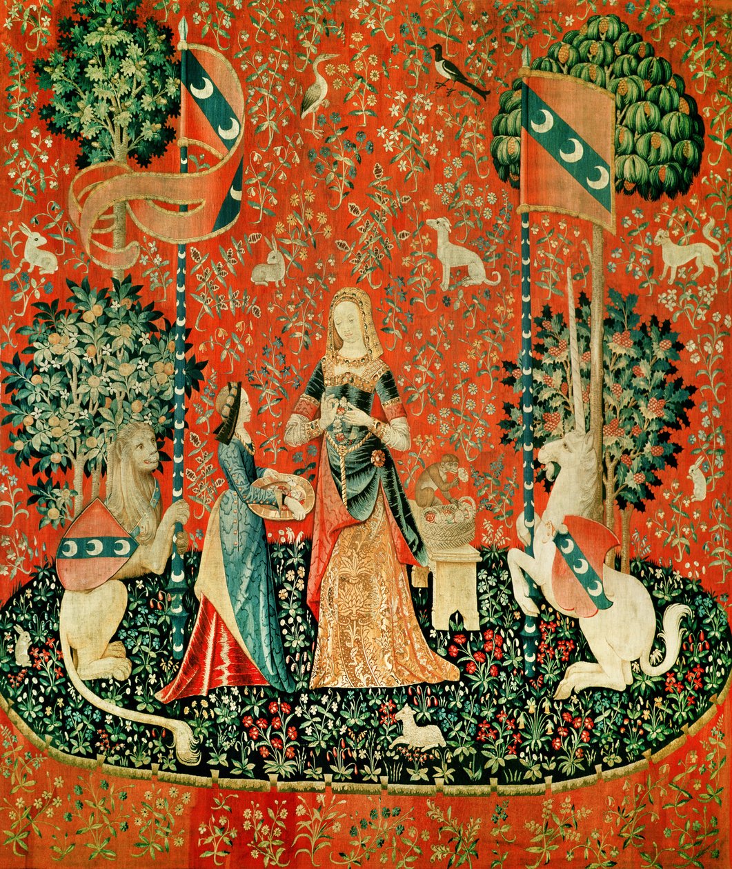 The Lady and the Unicorn: Smell by French School